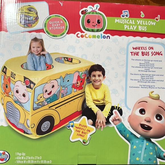 Coco melon musical play tent bus pop up play hut new in box - Picture 7 of 8